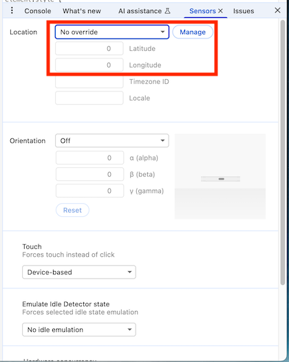 Gerenciar localizações personalizadas